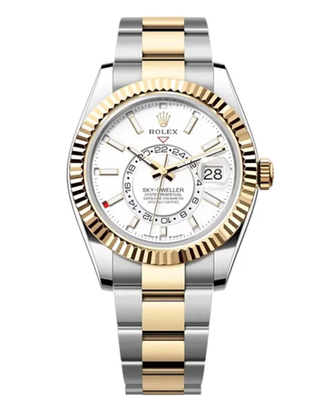 2023-release-rolex-sky-dweller-intense-white-dial-oyster-bracelet-oystersteel-and-18k-yellow-gold-watch-336933-tiiq0.webp 2023 Release Rolex Sky-Dweller, Intense white dial, Oyster bracelet, Oystersteel and 18k yellow gold Watch 336933 - Image 1