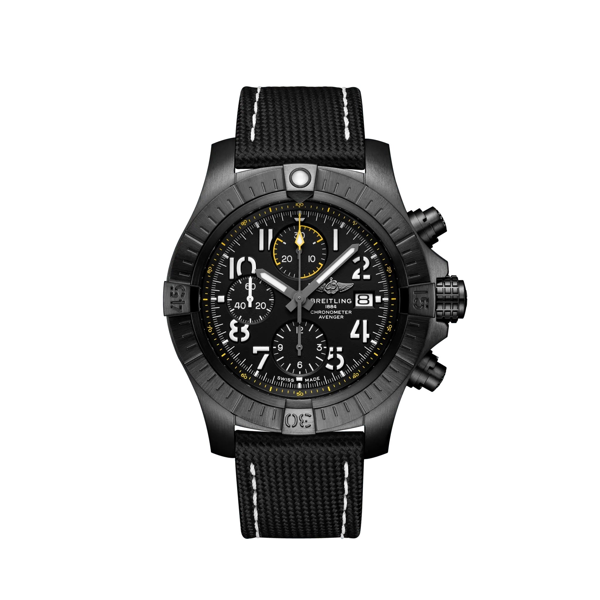 breitling-avenger-chronograph-45-night-mission-dlc-coated-titanium-ref-v13317101b1x1-pf81a.jpg Breitling Avenger Chronograph 45 Night Mission DLC-Coated Titanium Ref# V13317101B1X1 - Image 1