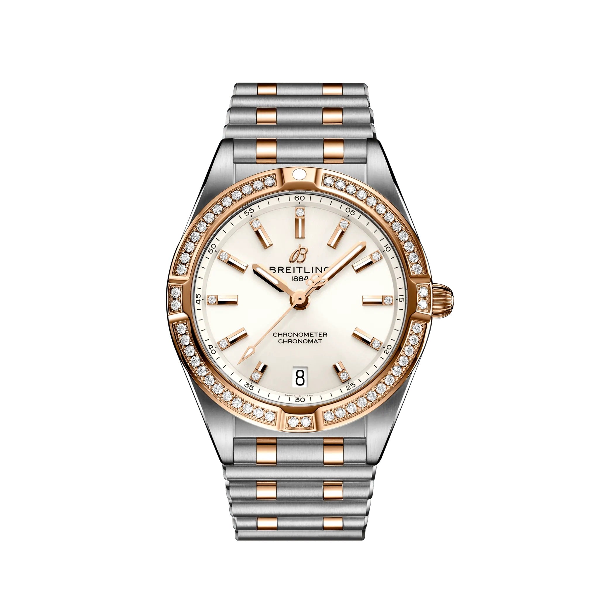 breitling-chronomat-32-stainless-steel-038-18k-red-gold-gem-set-ref-u77310591a1u1-uiajo.jpg Breitling Chronomat 32 Stainless Steel & 18k Red Gold (Gem-set) Ref# U77310591A1U1 - Image 1
