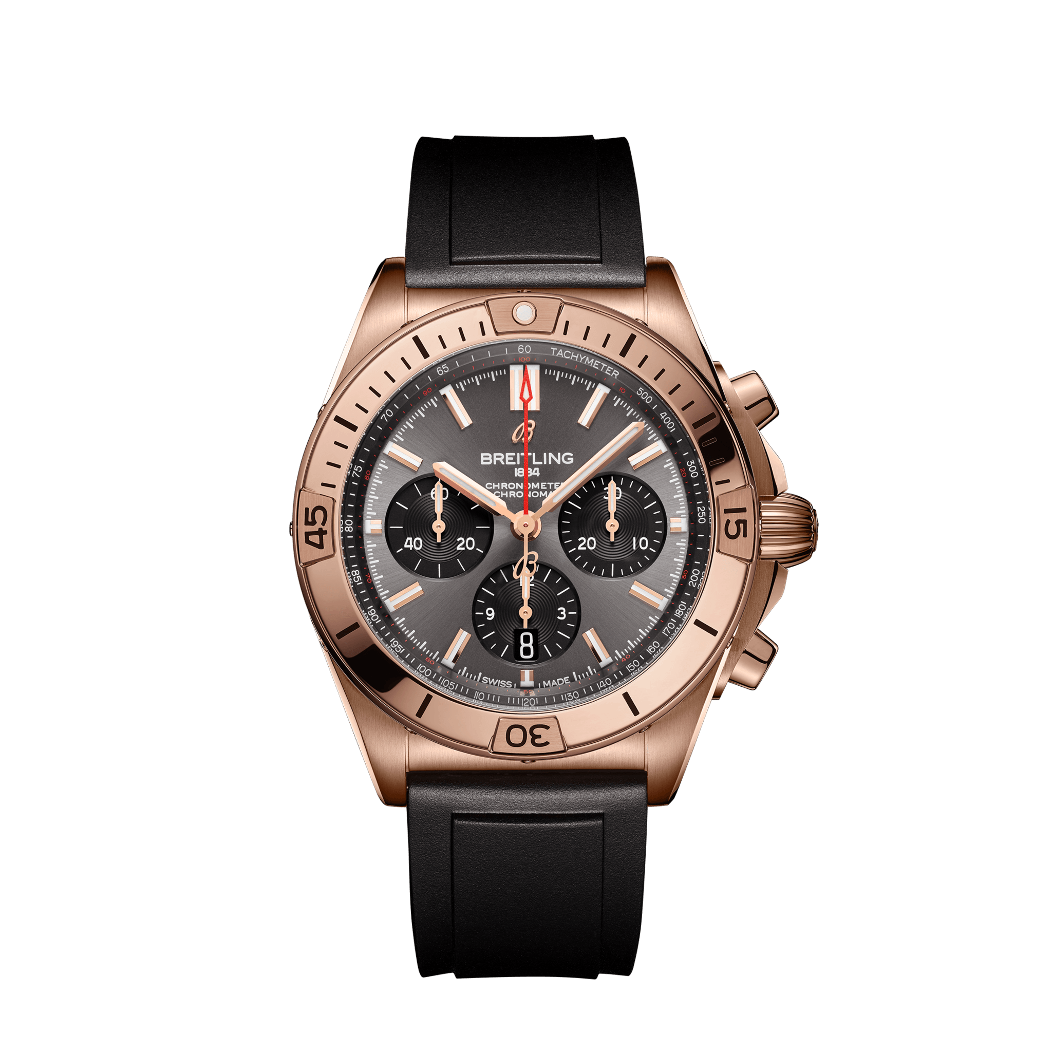 breitling-chronomat-b01-42-18k-red-gold-ref-rb0134101b1s1-unworn-2024-yzeza.png Breitling Chronomat B01 42, 18k Red Gold, Ref# RB0134101B1S1, Unworn 2024 - Image 1