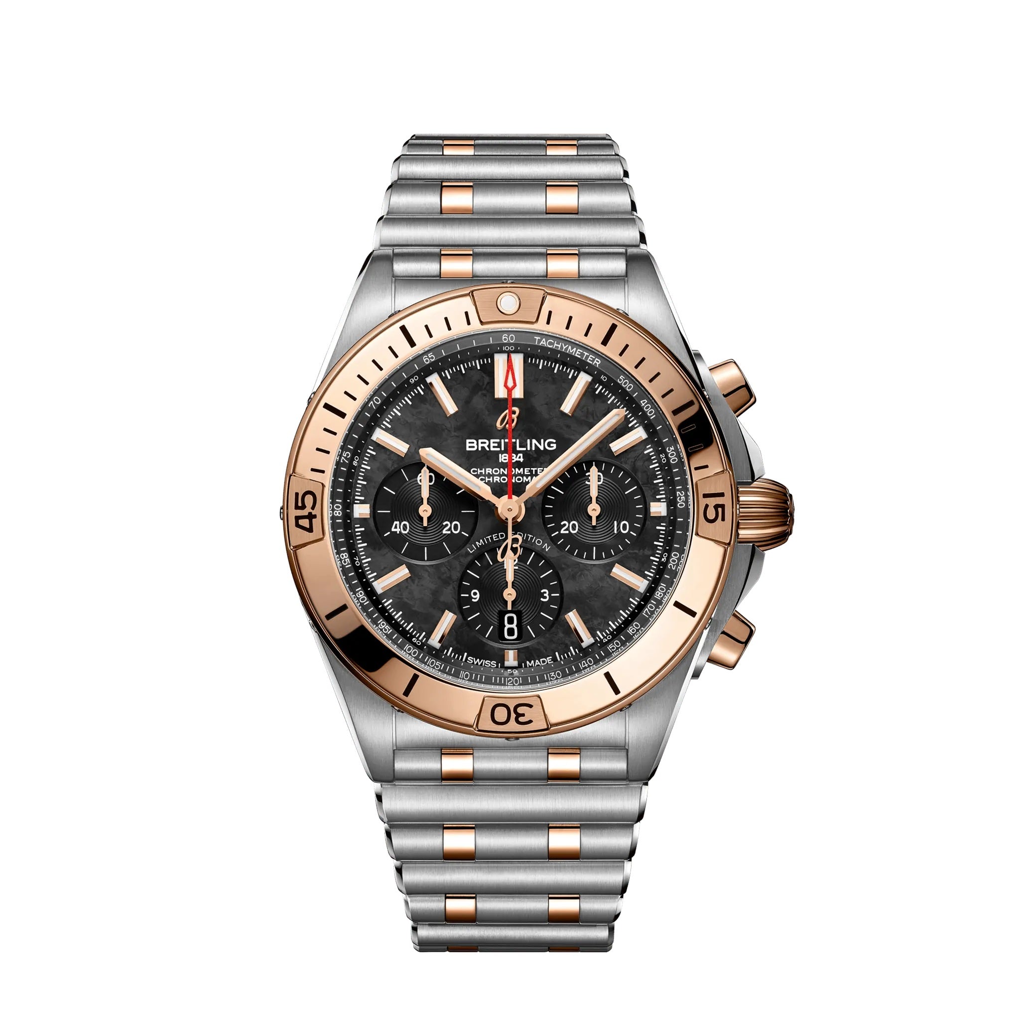 breitling-chronomat-b01-42-stainless-steel-amp-18k-red-gold-ref-ub01341a1b1u1-gjsru.jpg Breitling Chronomat B01 42 Stainless Steel & 18k Red Gold Ref# UB01341A1B1U1 - Image 1