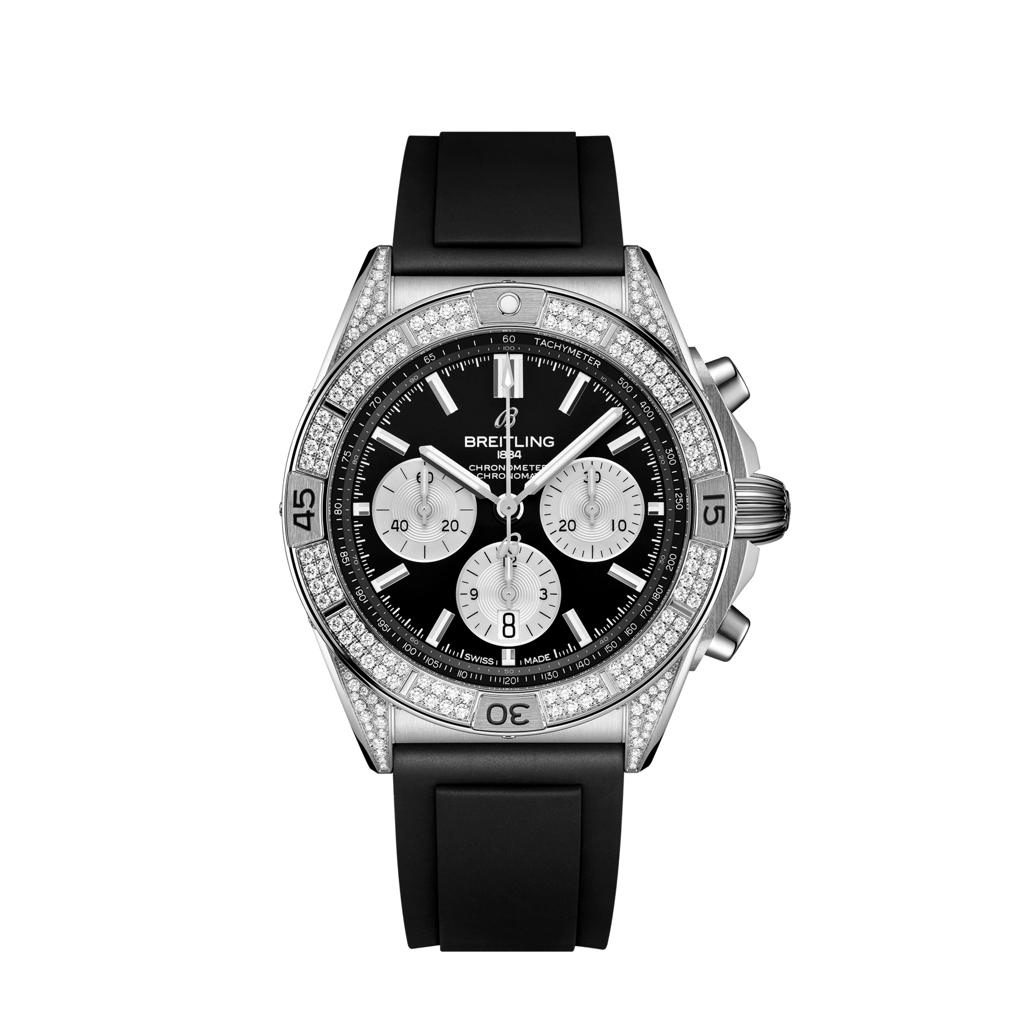 breitling-chronomat-b01-42-stainless-steel-and-diamonds-ref-ab0134721b1s1-unworn-2024-o3zla.png Breitling Chronomat B01 42, Stainless Steel and Diamonds, Ref# AB0134721B1S1, Unworn 2024 - Image 1