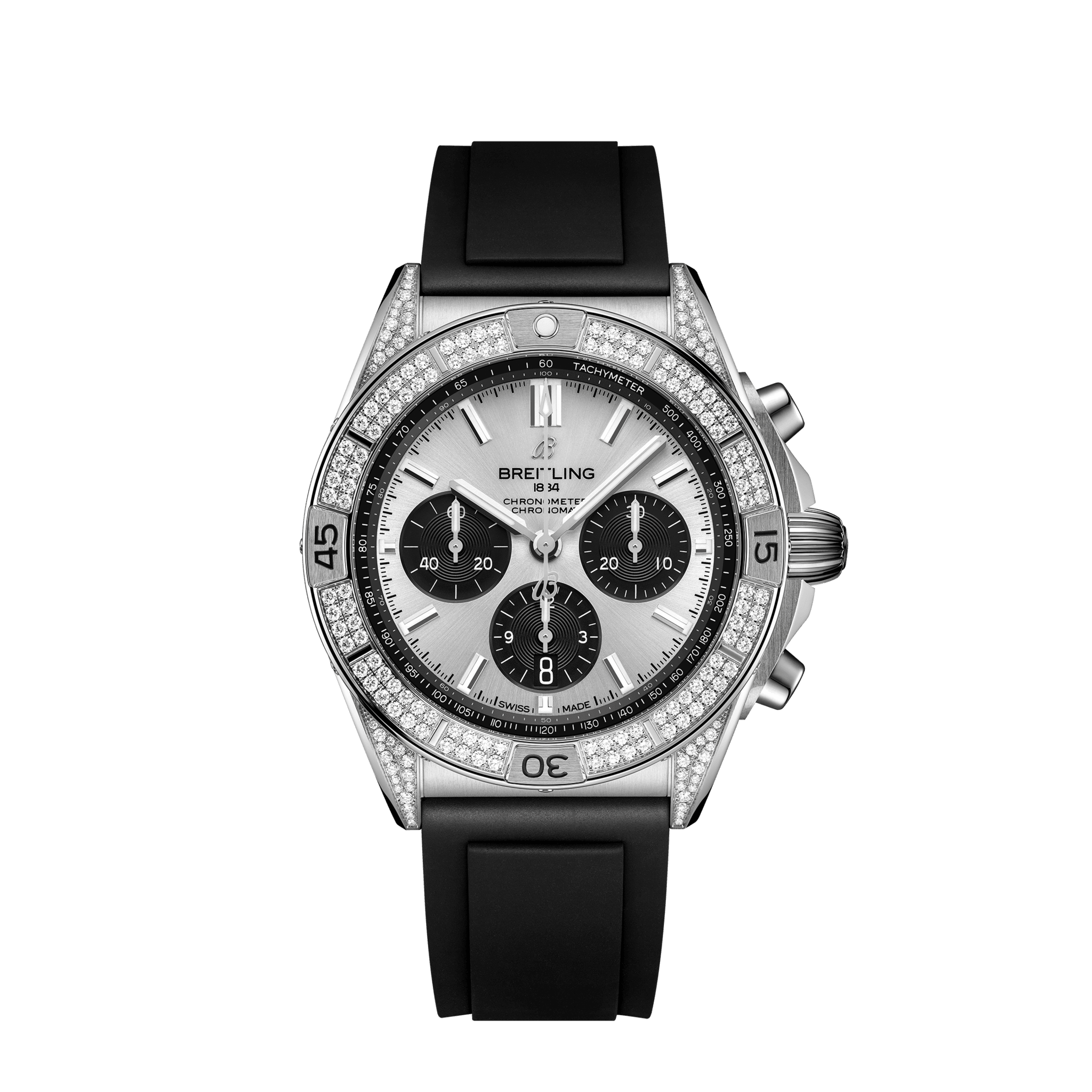 breitling-chronomat-b01-42-stainless-steel-and-diamonds-ref-ab0134721g1s1-unworn-2024-wcfcp.png Breitling Chronomat B01 42, Stainless Steel and Diamonds, Ref# AB0134721G1S1, Unworn 2024 - Image 1