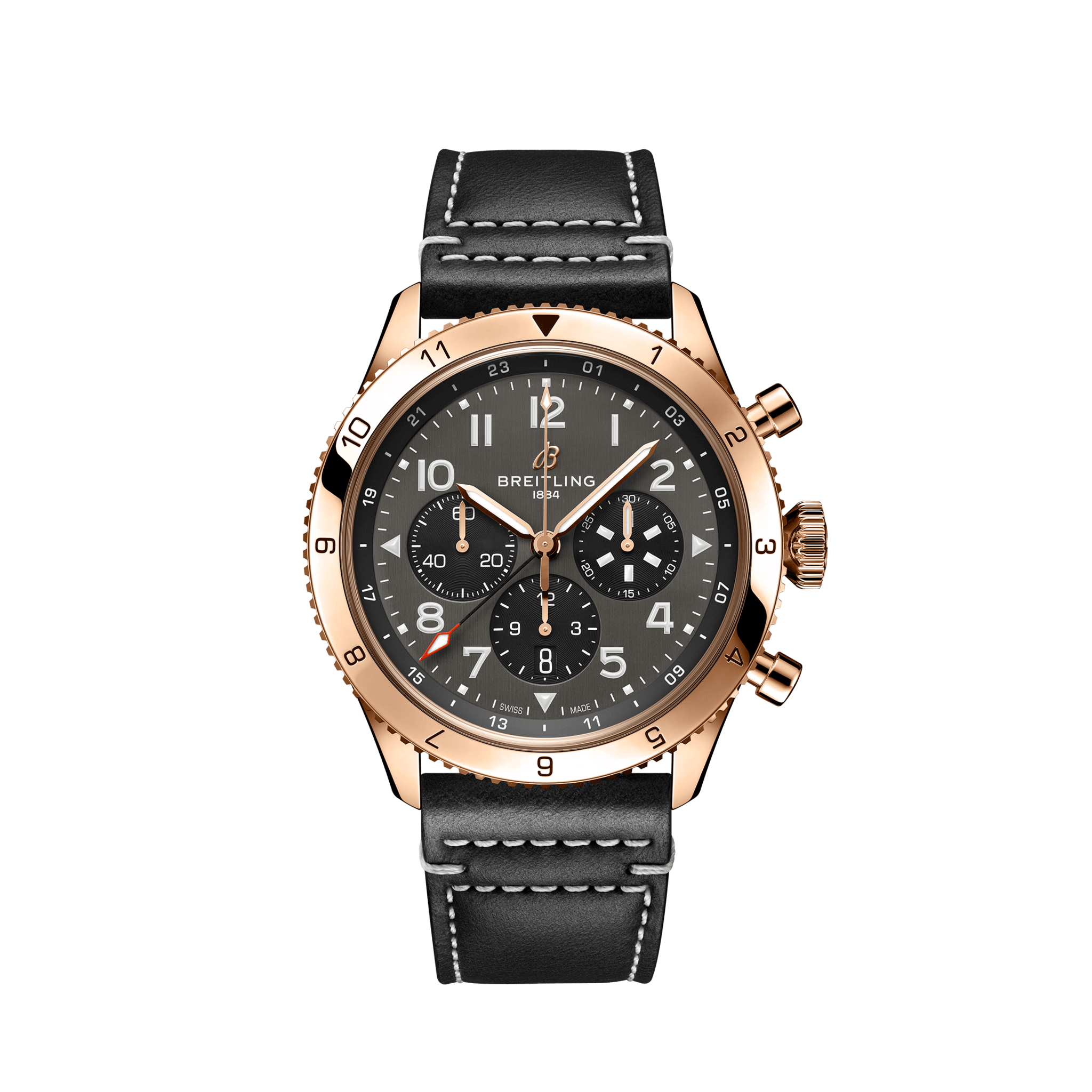 breitling-classic-avi-b04-chronograph-46-p-51-mustang-18k-red-gold-ref-rb04451a1b1x1-unworn-2024-cdsmo.png Breitling Classic AVI B04 Chronograph 46 P-51 Mustang, 18k Red Gold, Ref# RB04451A1B1X1, Unworn 2024 - Image 1
