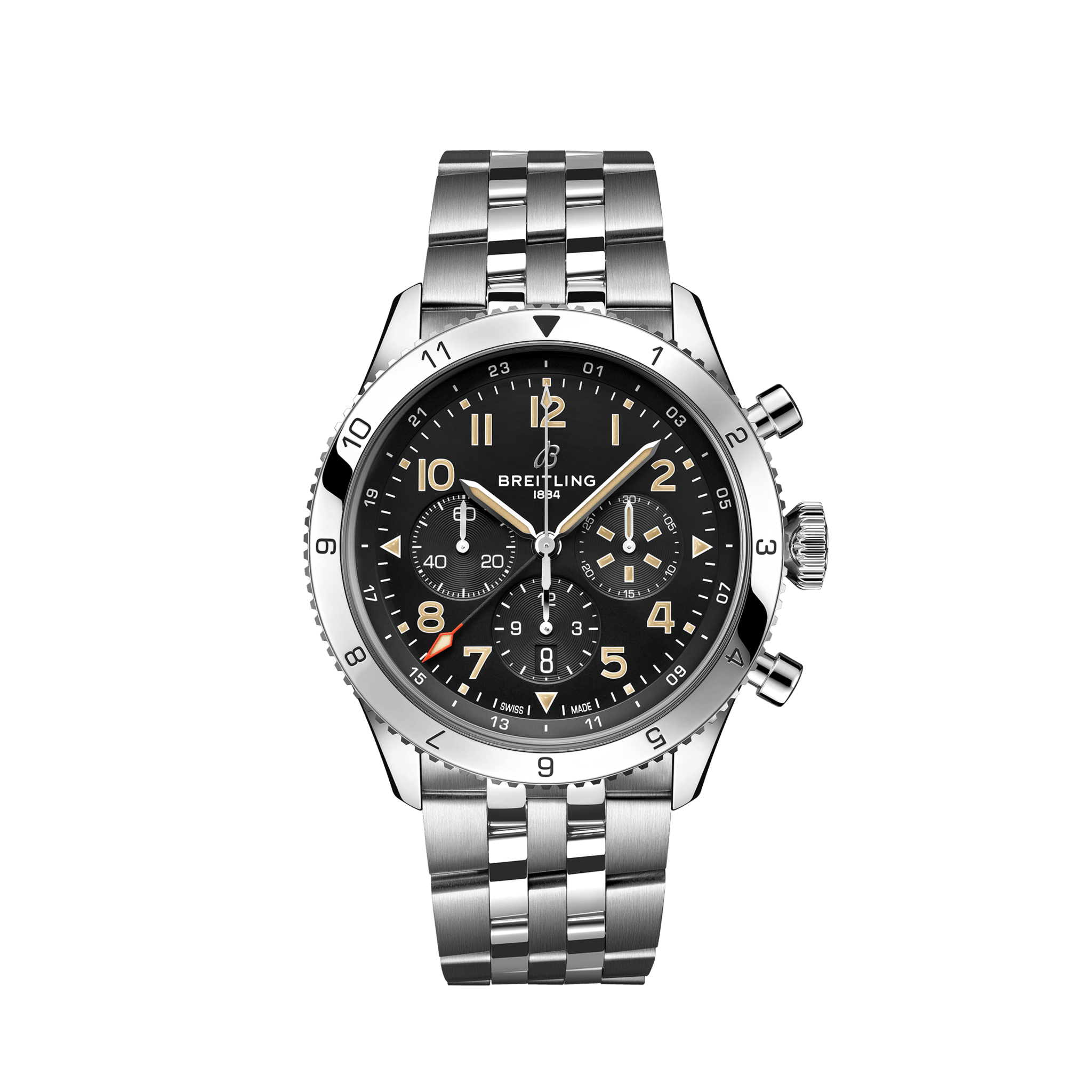breitling-classic-avi-b04-chronograph-46-p-51-mustang-stainless-steel-ref-ab04453a1b1a1-unworn-2024-ldweo.png Breitling Classic AVI B04 Chronograph 46 P-51 Mustang, Stainless Steel, Ref# AB04453A1B1A1, Unworn 2024 - Image 1