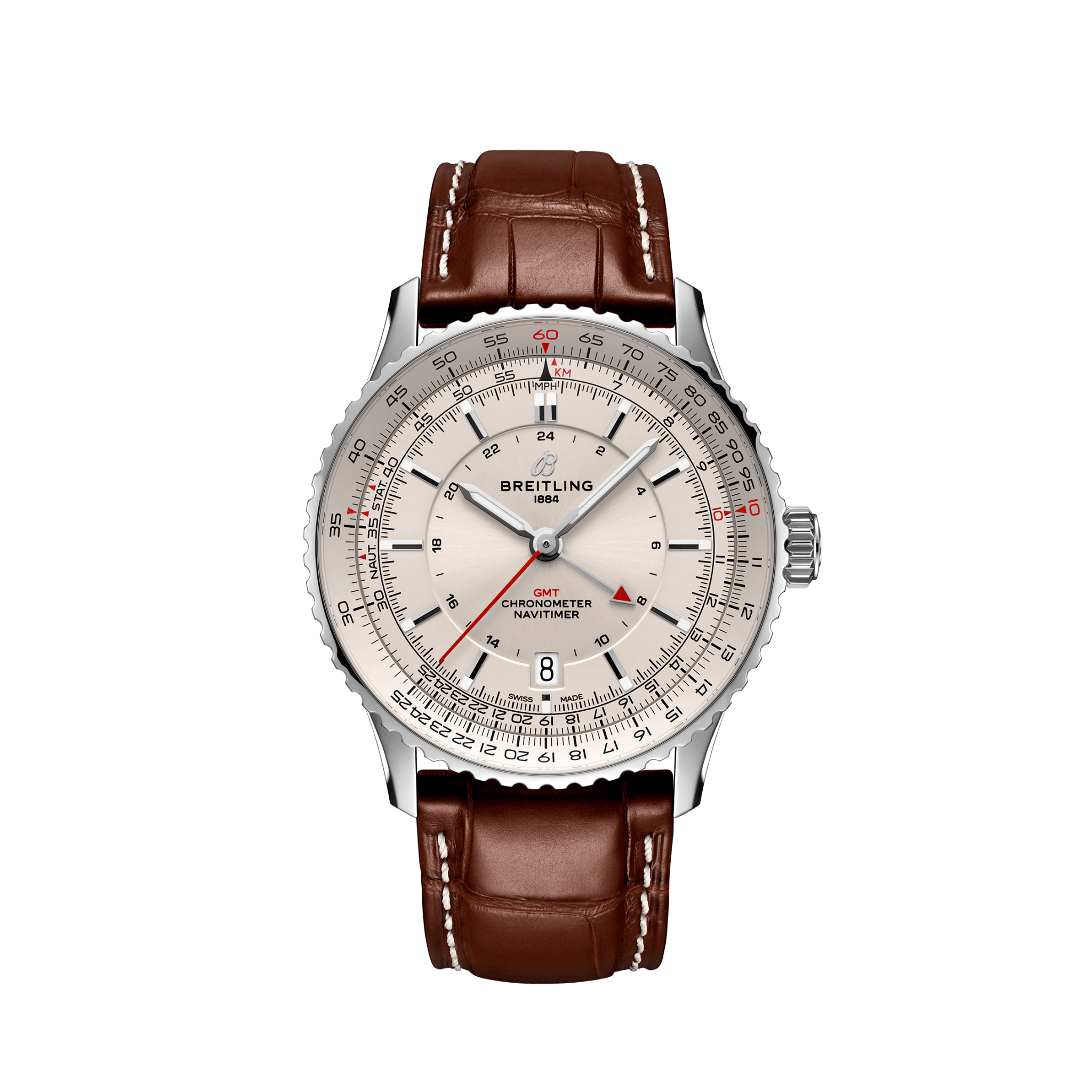 breitling-navitimer-automatic-gmt-41-stainless-steel-ref-a32310211g1p1-unworn-2024-dyyz2.png Breitling Navitimer Automatic GMT 41, Stainless Steel, Ref# A32310211G1P1, Unworn 2024 - Image 1