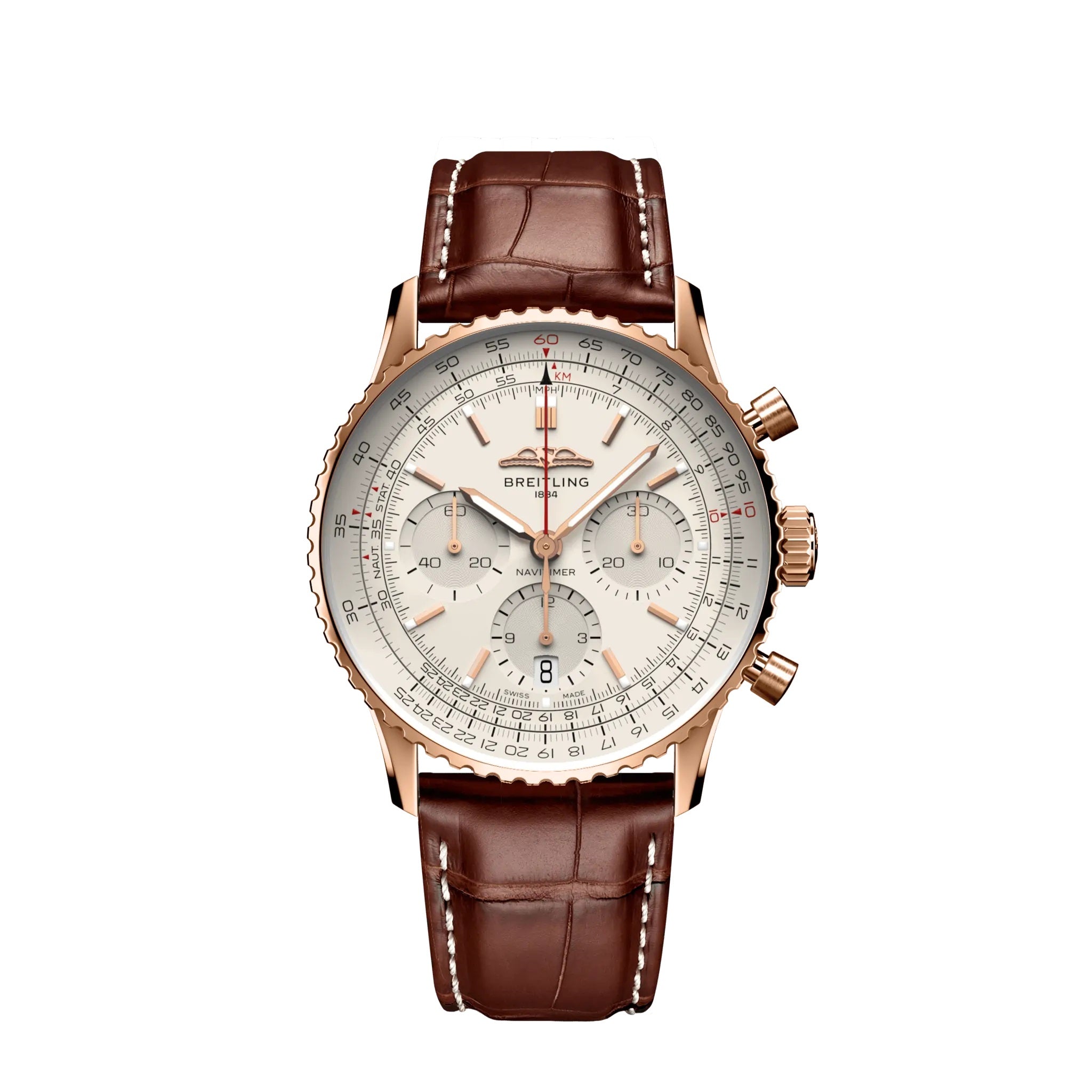 breitling-navitimer-b01-chronograph-41-18k-red-gold-ref-rb0139211g1p1-yg1vo.jpg Breitling Navitimer B01 Chronograph 41 18k Red Gold Ref# RB0139211G1P1 - Image 1