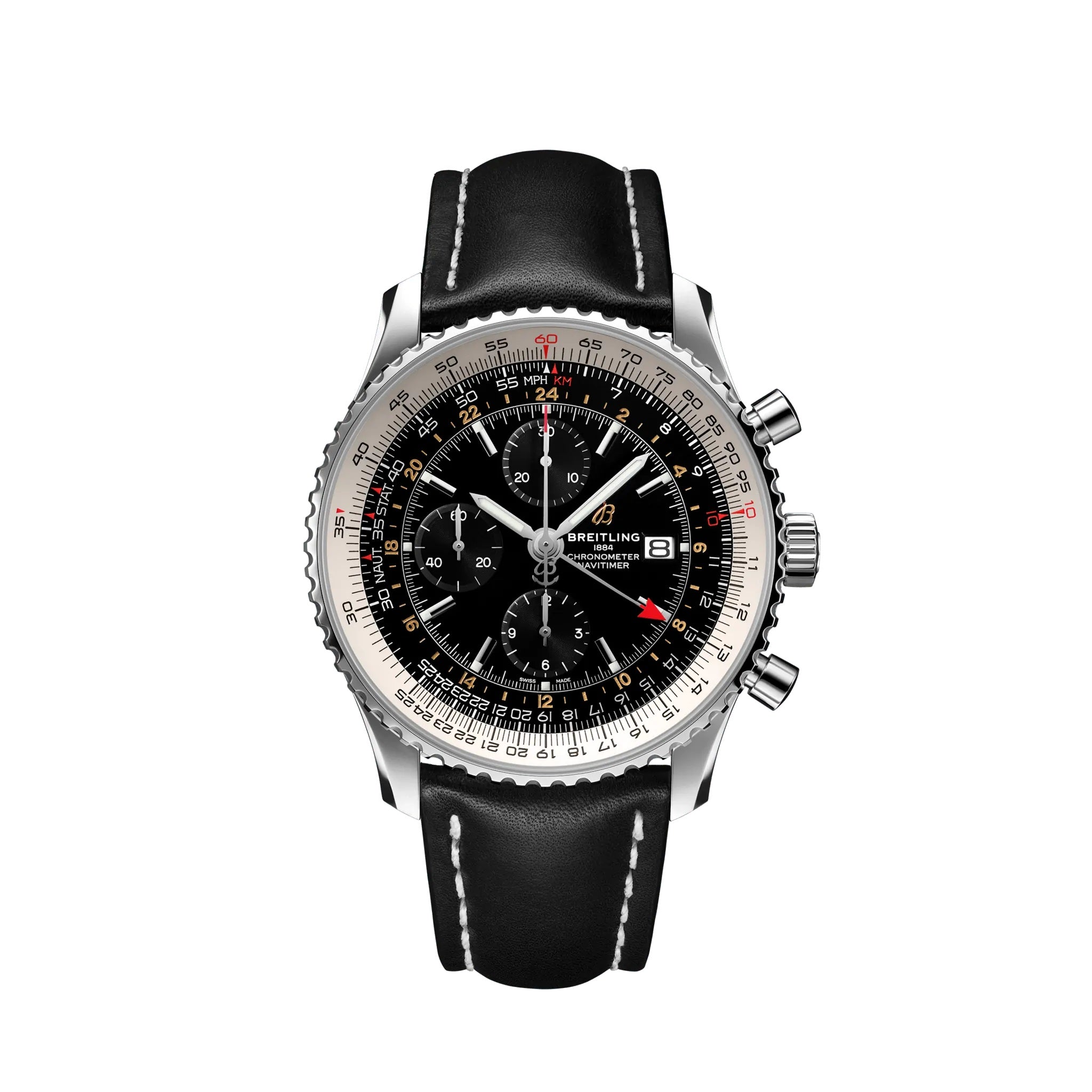 breitling-navitimer-chronograph-gmt-46-ref-a24322121b2x2-67phl.jpg Breitling Navitimer Chronograph GMT 46, Ref# A24322121B2X2 - Image 1