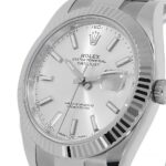 Datejust II Stainless Steel White Gold Silver Index Dial Watch 116334 - Image 6