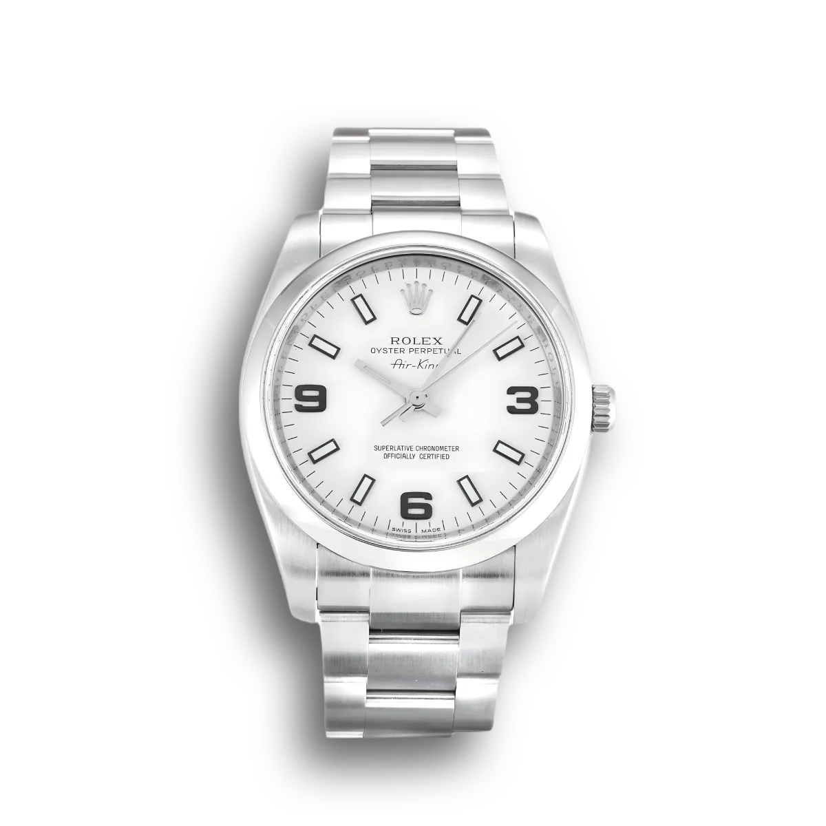 rolex-air-king-34mm-dial-white-ref114200-iornz.webp Rolex Air-King 34mm Dial White Ref.114200 - Image 1