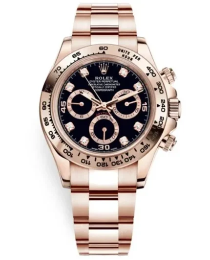 Rolex Cosmograph Daytona 116505 Black Diamond Dial Everose Gold Watch