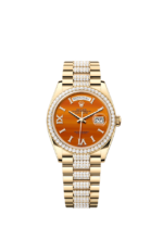Rolex Day-Date 36, 18k Yellow Gold with Diamond-set, 36mm, Ref# 128348rbr-0050
