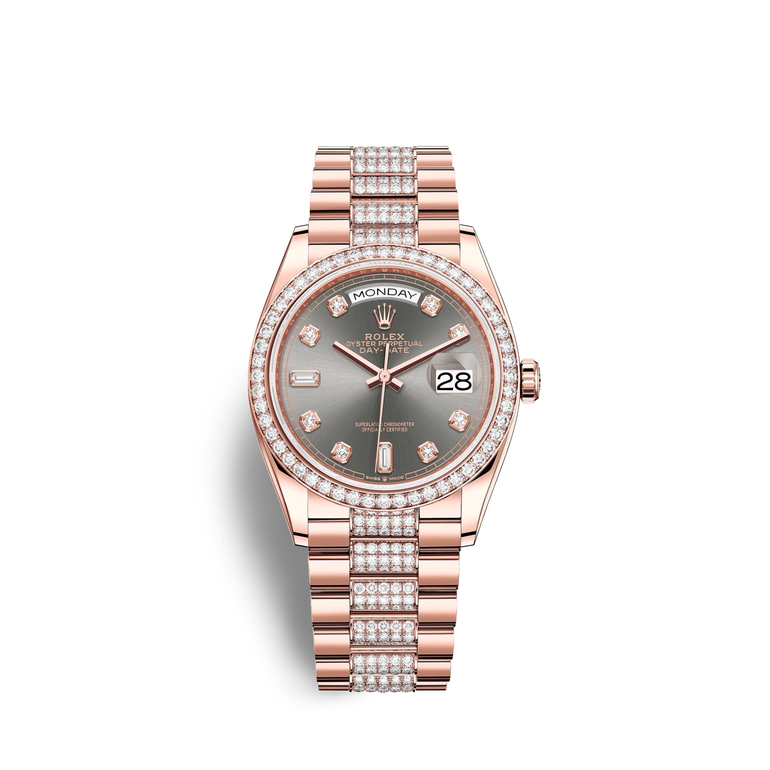 rolex-day-date-36mm-18k-everose-gold-ref-128345rbr-0053-zecgz.jpg Rolex Day-Date, 36mm, 18k Everose Gold, Ref# 128345rbr-0053 - Image 1