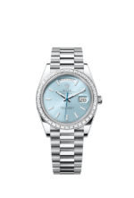 Rolex Day-Date 40, Platinum with Diamond-set, 40mm, Ref# 228396tbr-0039