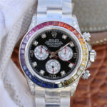Rolex Daytona Rainbow Diamond Silver Stainless Steel 40 mm, diamond - Image 3