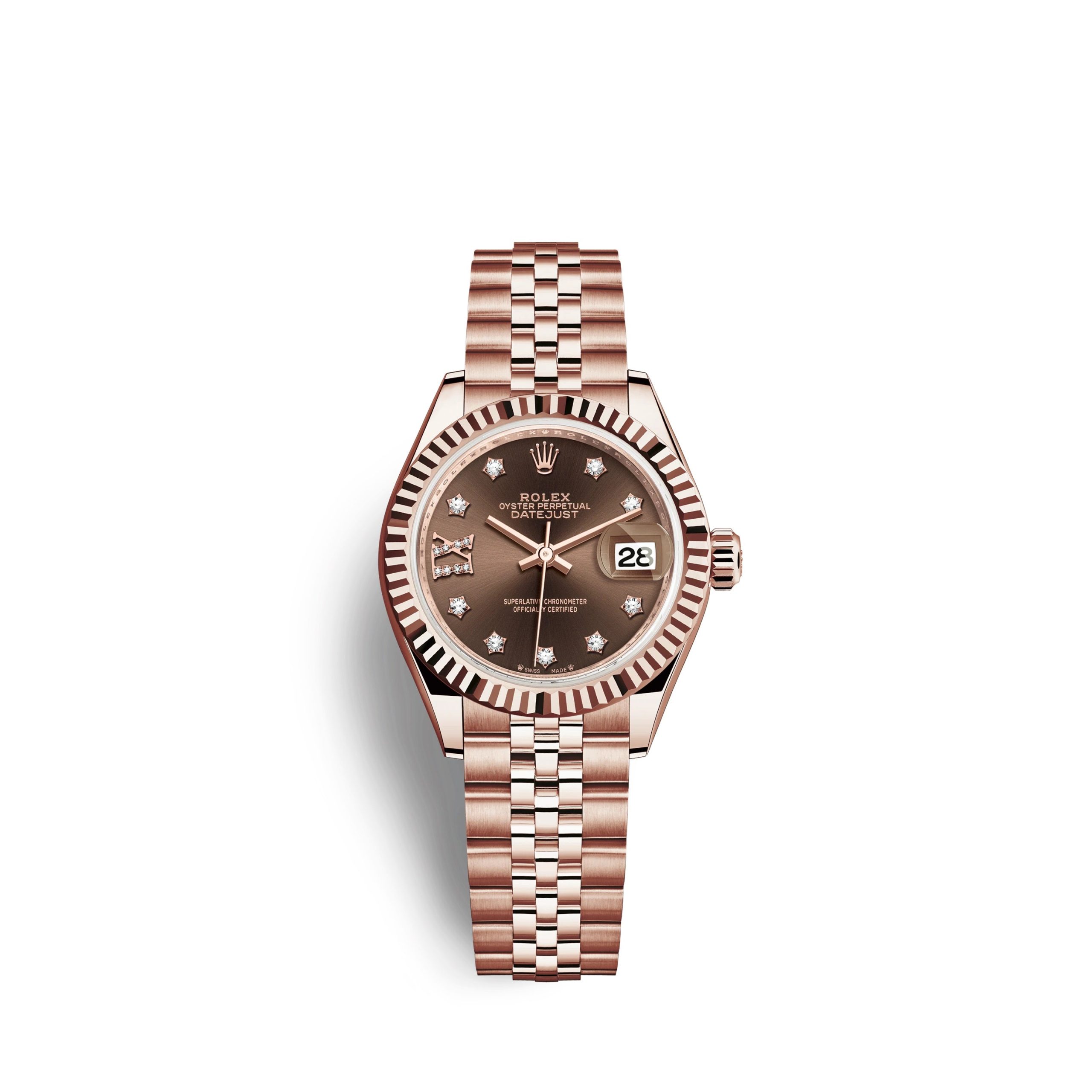 rolex-lady-datejust-28-18k-everose-gold-ref-279175-0004-ka4op.jpg Rolex Lady-Datejust 28, 18k Everose Gold, Ref# 279175-0004 - Image 1