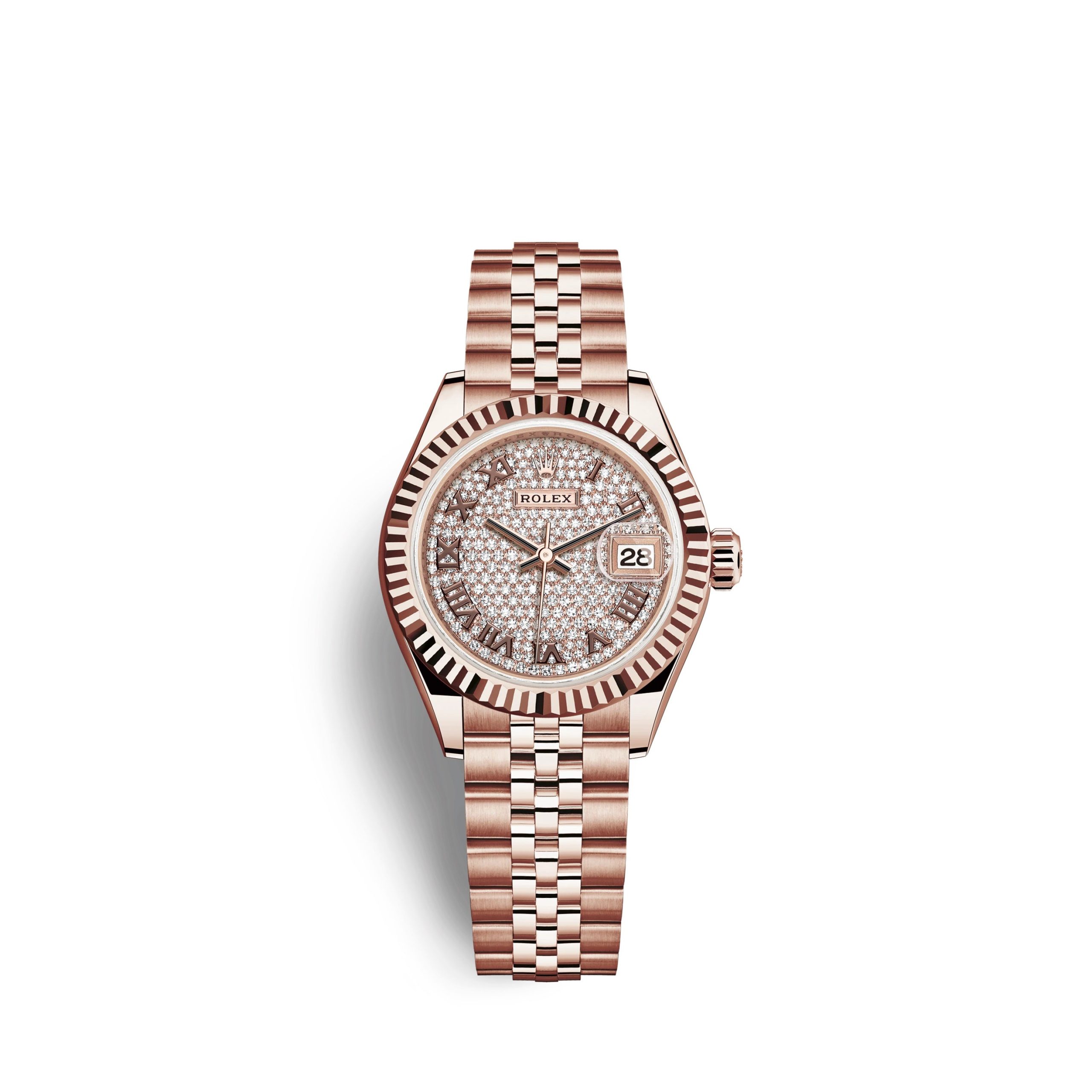 rolex-lady-datejust-28-18k-everose-gold-ref-279175-0024-hubyj.jpg Rolex Lady-Datejust 28, 18k Everose Gold, Ref# 279175-0024 - Image 1