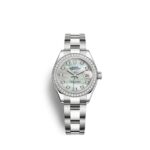Rolex Lady-Datejust 28, Oystersteel and 18k White Gold, Ref# 279384RBR-0012