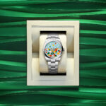 Rolex Oyster Perpetual 36, Oystersteel, 36mm, Turquoise Celebration Motif Dial, Ref# 126000-0009 - Image 7