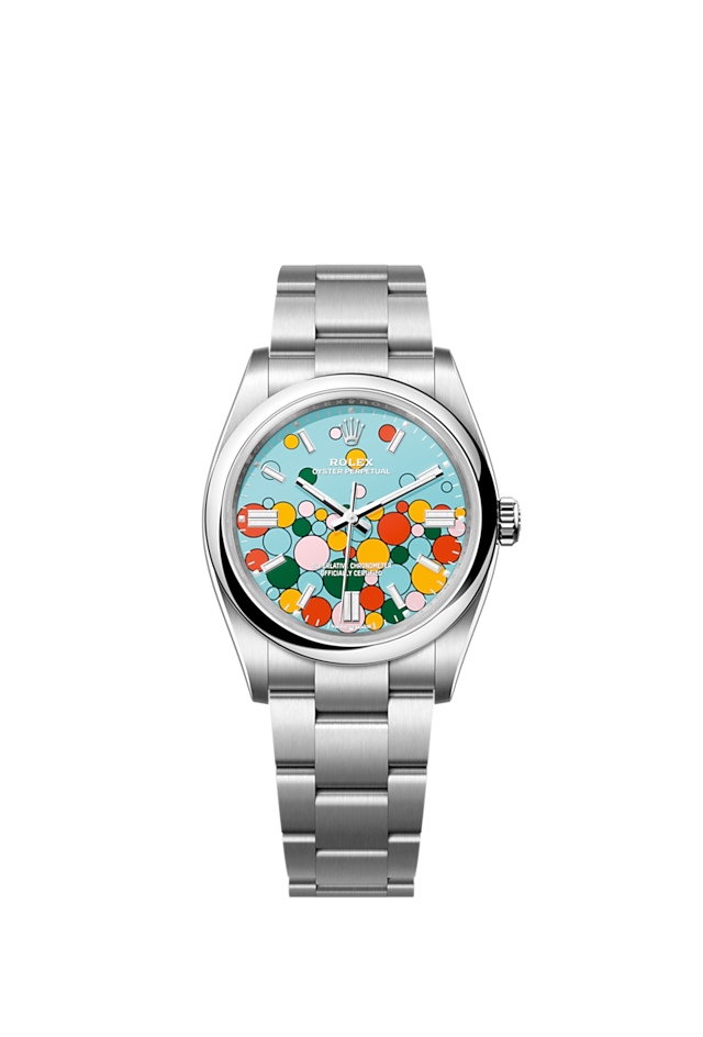 rolex-oyster-perpetual-36-oystersteel-36mm-turquoise-celebration-motif-dial-ref-126000-0009-zw6bq.png Rolex Oyster Perpetual 36, Oystersteel, 36mm, Turquoise Celebration Motif Dial, Ref# 126000-0009 - Image 1
