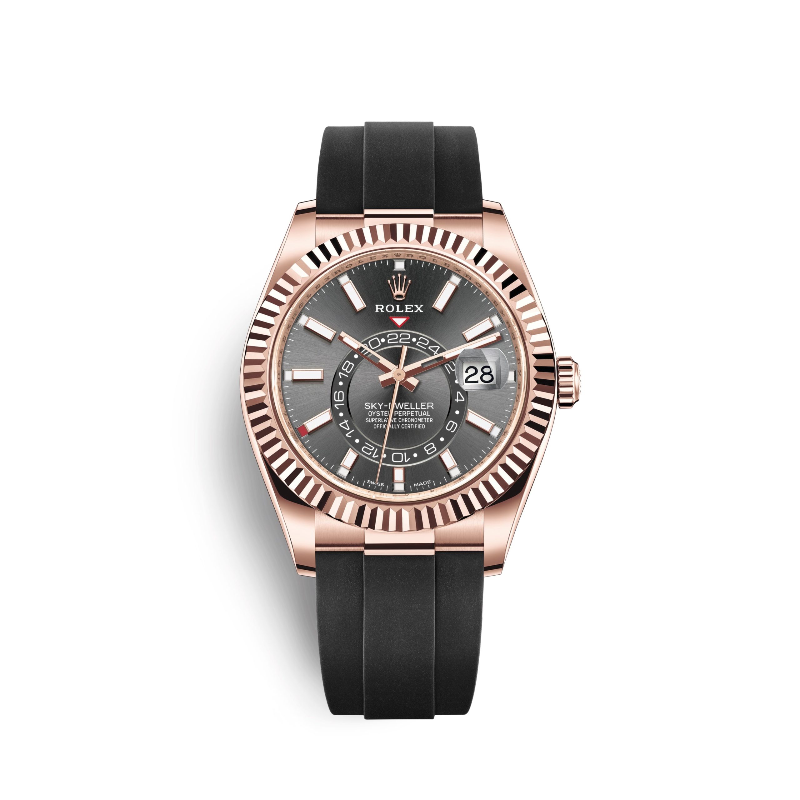 rolex-sky-dweller-42mm-18k-everose-gold-oysterflex-ref-326235-0006-ffexh.jpg Rolex Sky-Dweller 42mm, 18k Everose Gold, Oysterflex, Ref# 326235-0006 - Image 1
