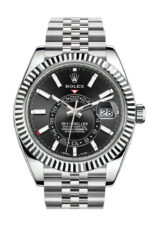 Rolex Sky Dweller Black Dial 18K White Gold Bezel Steel Jubilee Men’s Watch 3100034 - Image 10
