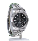 Rolex Sky Dweller Black Dial 18K White Gold Bezel Steel Jubilee Men’s Watch 3100034 - Image 4