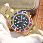 Rolex Submariner Golden Blue / Red Diamond Black Dial 40mm - Image 7