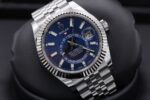 Sky Dweller Blue Dial 18K White Gold Bezel Steel Jubilee Men’s Watch 326934 - Image 6