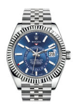Sky Dweller Blue Dial 18K White Gold Bezel Steel Jubilee Men’s Watch 326934