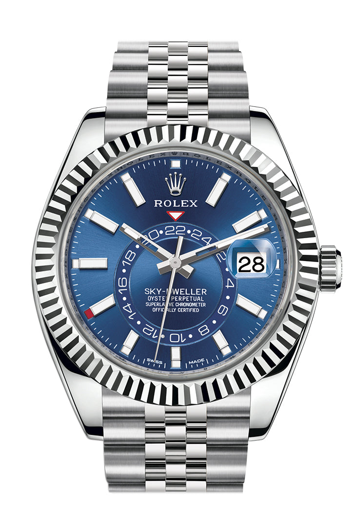 sky-dweller-blue-dial-18k-white-gold-bezel-steel-jubilee-men8217s-watch-326934-hg46g.jpg Sky Dweller Blue Dial 18K White Gold Bezel Steel Jubilee Men’s Watch 326934 - Image 1
