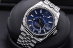 Sky Dweller Blue Dial 18K White Gold Bezel Steel Jubilee Men’s Watch 326934 - Image 5