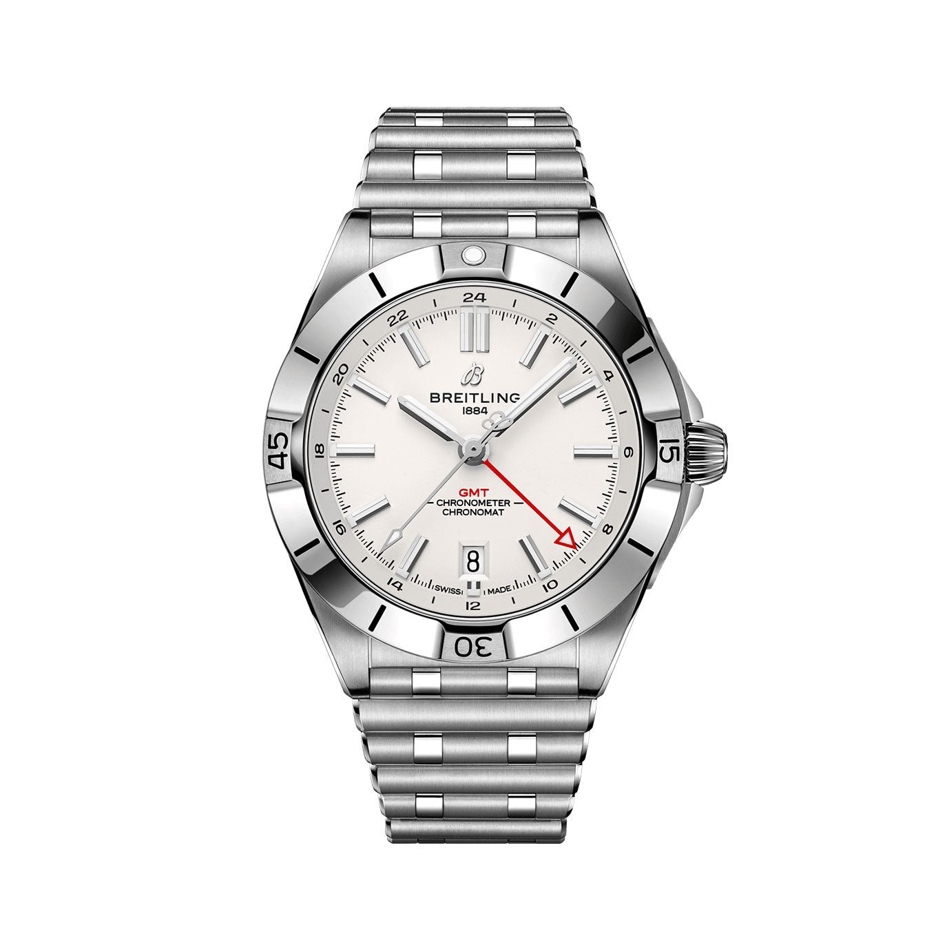 unworn-breitling-chronomat-automatic-gmt-ref-a32398101a1a1-hmhaa.jpg Unworn Breitling Chronomat Automatic GMT Ref# A32398101A1A1 - Image 1