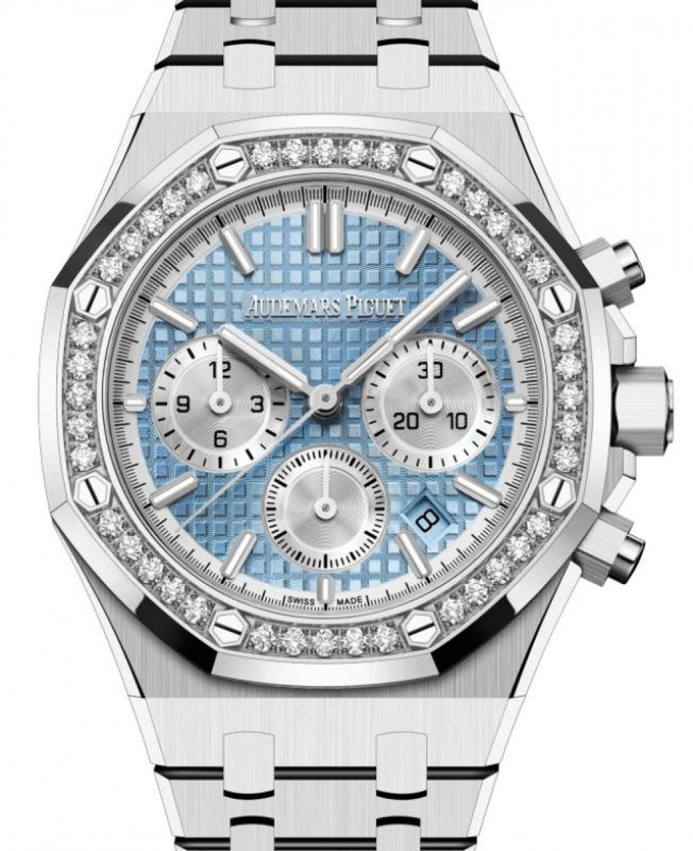 audemars-piguet-royal-oak-selfwinding-chronograph-stainless-steel-38mm-light-blue-diamond-26715stzz1356st01-9meov.jpg Audemars Piguet Royal Oak Selfwinding Chronograph Stainless Steel 38mm Light Blue Diamond 26715ST.ZZ.1356ST.01 - Image 1
