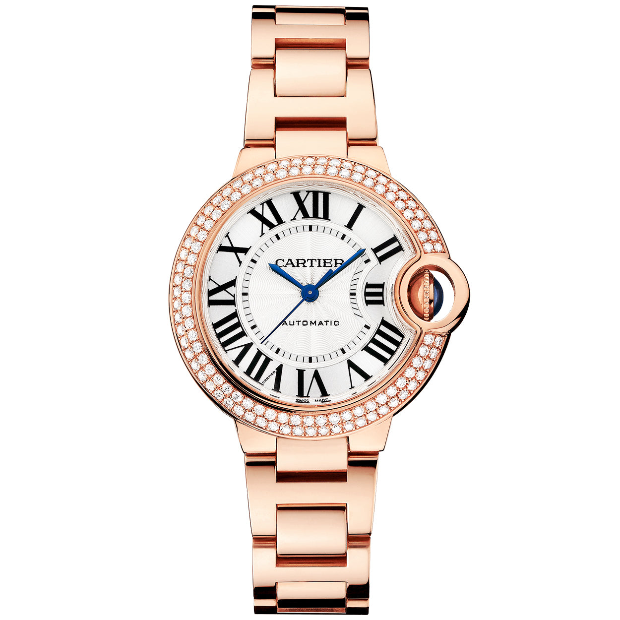 ballon-bleu-de-cartier-33mm-18ct-rose-gold-diamond-set-bracelet-watch-jvsea.jpg Ballon Bleu de Cartier 33mm 18ct Rose Gold Diamond Set Bracelet Watch - Image 1