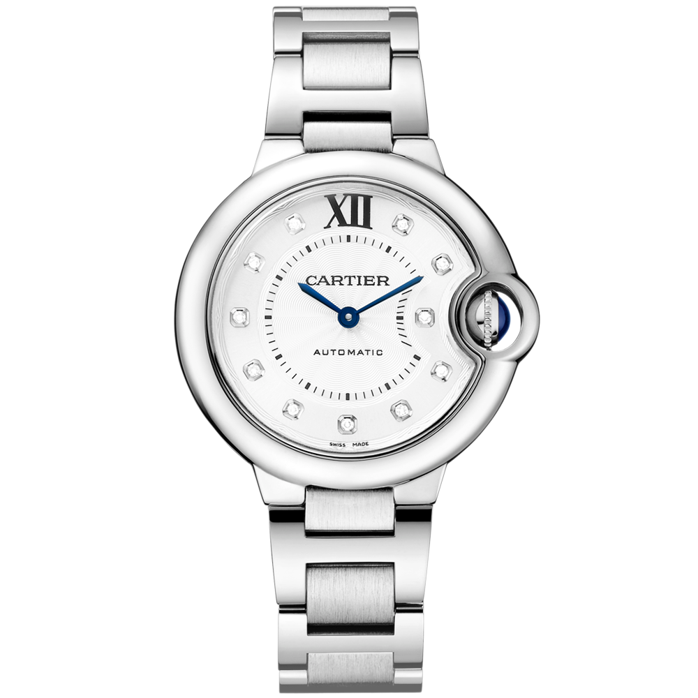 ballon-bleu-de-cartier-33mm-steel-diamond-set-watch-fmyw6.png Ballon Bleu de Cartier 33mm Steel Diamond Set Watch - Image 1