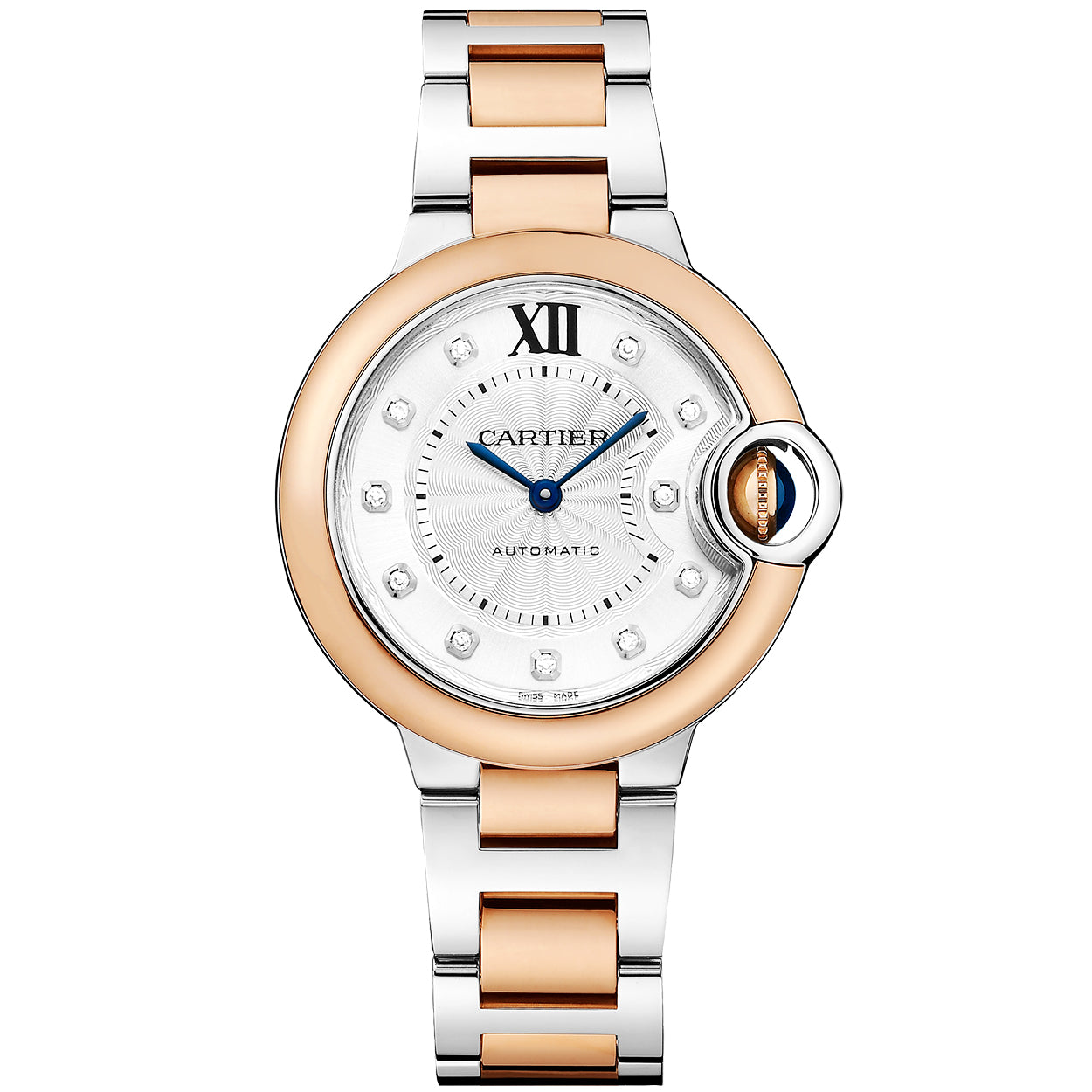 ballon-bleu-de-cartier-33mm-two-tone-diamond-dial-watch-w8vna.jpg Ballon Bleu de Cartier 33mm Two-Tone Diamond Dial Watch - Image 1