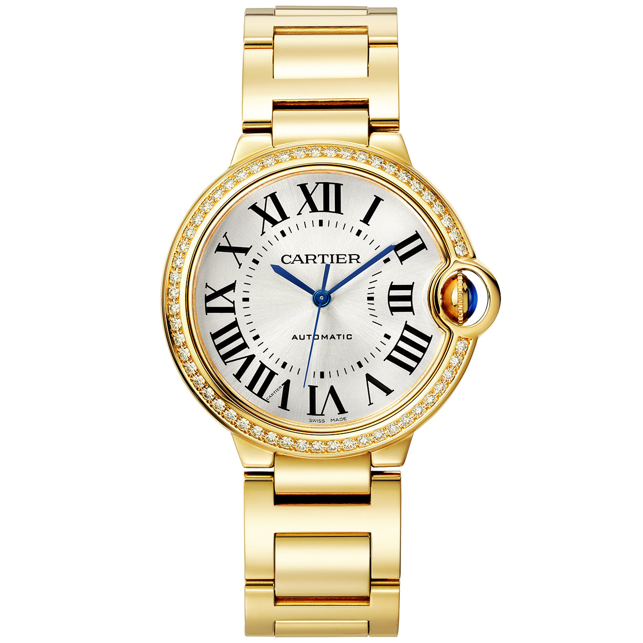 ballon-bleu-de-cartier-36mm-18ct-yellow-gold-diamond-bezel-watch-at875.jpg Ballon Bleu de Cartier 36mm 18ct Yellow Gold Diamond Bezel Watch - Image 1