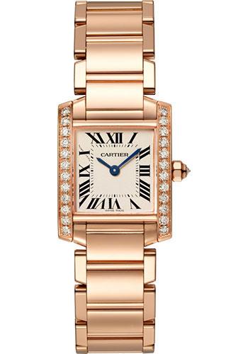 Cartier Tank Francaise Watch – 25 mm Pink Gold Diamond Case – WJTA0022