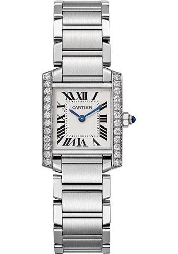 Cartier Tank Francaise Watch – 25.20 mm Steel Diamond Case – W4TA0008