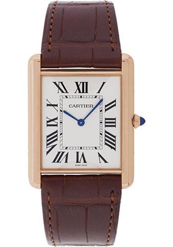 Cartier Tank Louis Cartier Watch – Extra large Pink Gold Case – Brown Alligator Strap – W1560017