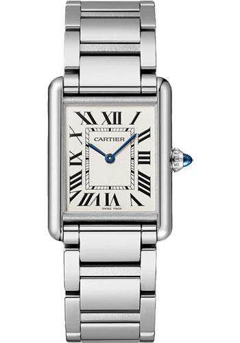 Cartier Tank Must Watch – 33.7 mm x 25.5 mm Steel Case – Silvered Dial – Interchangeable Bracelet – WSTA0052
