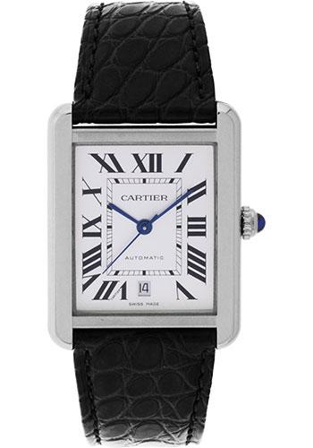 Cartier Tank Solo Extra Large Model Watch – 31 x 40.85 mm Steel Case – Black Alligator Strap – W5200027