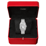 PanthÃ¨re de Cartier Medium Steel Diamond Bezel Watch - Image 3