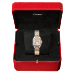 PanthÃ¨re de Cartier Small 18ct Rose Gold & Steel Diamond Bezel Watch - Image 3