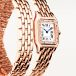 PanthÃ¨re de Cartier Small 18ct Rose Gold Diamond Set Loop Bracelet Watch - Image 4