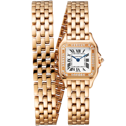 PanthÃ¨re de Cartier Small 18ct Rose Gold Diamond Set Loop Bracelet Watch