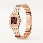 PanthÃ¨re de Cartier Small 18ct Rose Gold Plum Dial Diamond Set Watch - Image 5