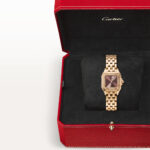 PanthÃ¨re de Cartier Small 18ct Rose Gold Plum Dial Diamond Set Watch - Image 2