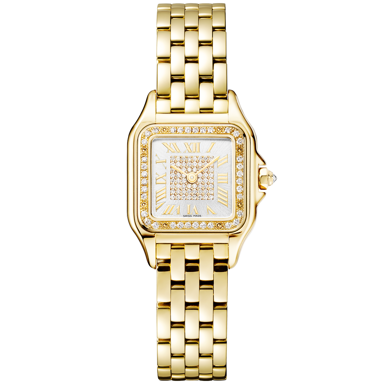 panthre-de-cartier-small-18ct-yellow-gold-diamond-dial-amp-bezel-watch-fcmuz.png Panthère de Cartier Small 18ct Yellow Gold Diamond Dial & Bezel Watch - Image 1